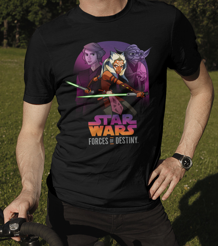 Star Wars Forces Of Destiny Ahsoka Anakin Yoda Jedi Adventure T-Shirt