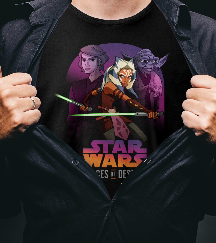 Star Wars Forces Of Destiny Ahsoka Anakin Yoda Jedi Adventure T-Shirt