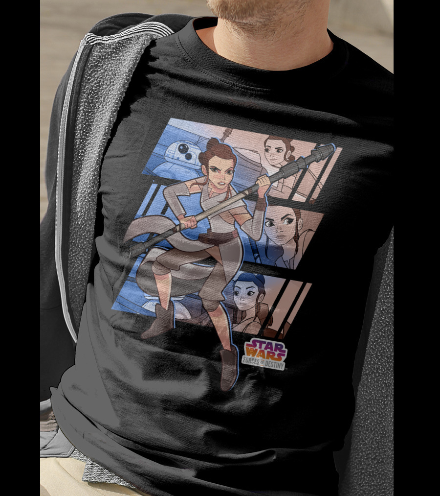 Star Wars Forces Of Destiny Rey And BB-8 Adventure Scenes T-Shirt