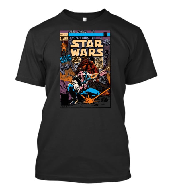 Star Wars Han Solo And Chewbacca Vintage Comic Cover 35¢ Edition January Marvel T-Shirt