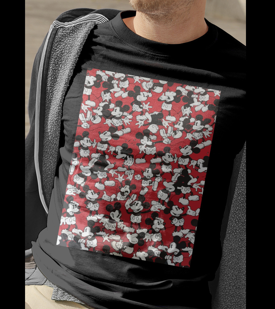 Mickey Mouse Classic Red And Black T-Shirt