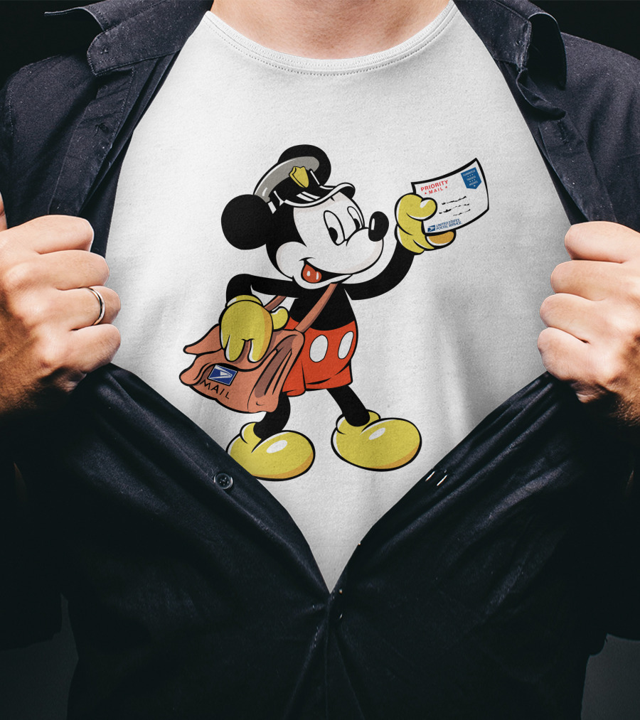 Mail Carrier Iconic Animation Character Postal Service Worker T-Shirt