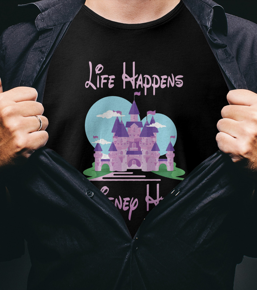 Life Happens Disney Helps Castle T-Shirt