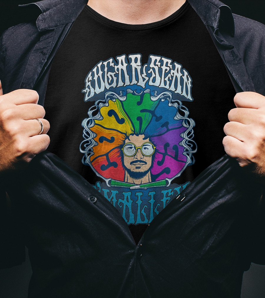 Sugar Sean O'Malley Psychedelic Rainbow T-Shirt