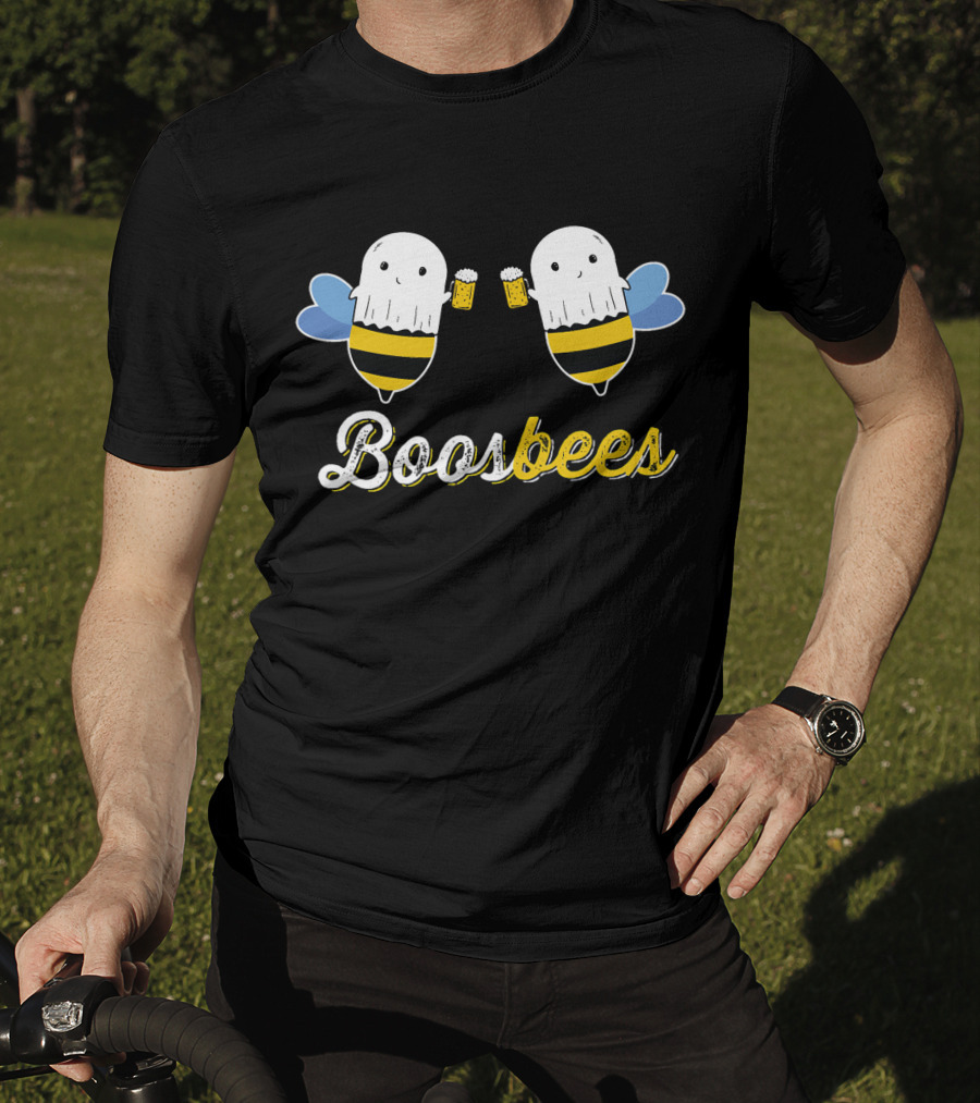 Boosbees Cute Cartoon Bees Cheers With Beer Glasses T-Shirt