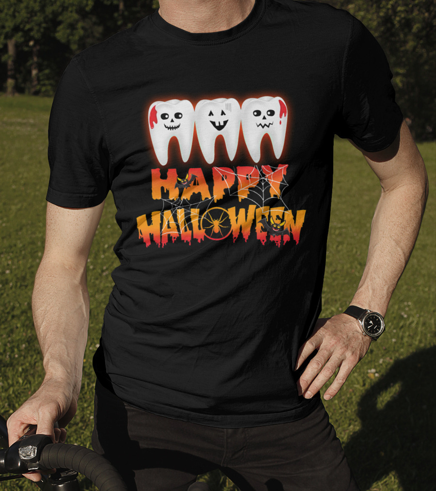 Happy Halloween Funny Costume Dental Teeth T-Shirt