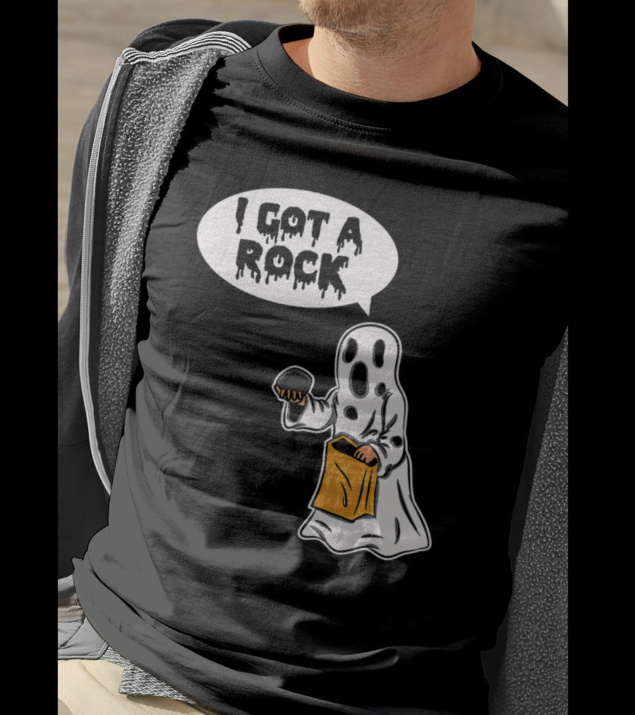 I Got A Rock Ghost Trick-or-Treating Halloween Humor T-Shirt