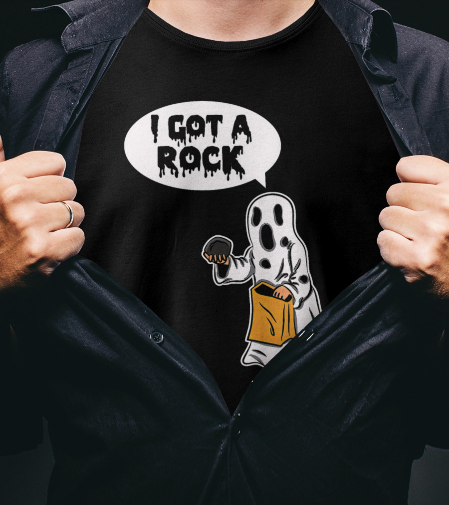 I Got A Rock Ghost Trick-or-Treating Halloween Humor T-Shirt
