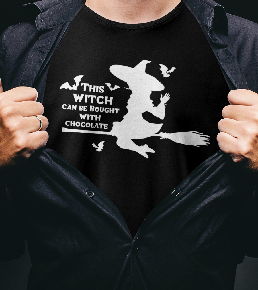 This Witch Can Be Bought With Chocolate Funny Halloween Witch T-Shirt
