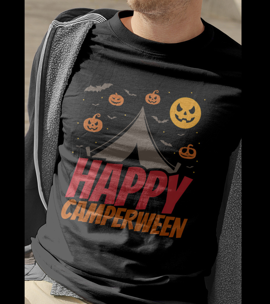 Happy Camperween Halloween Camping Outdoor T-Shirt