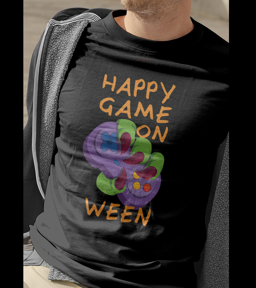 Happy Game On Ween Halloween Gamer Gaming Slogan Holiday Gamer T-Shirt