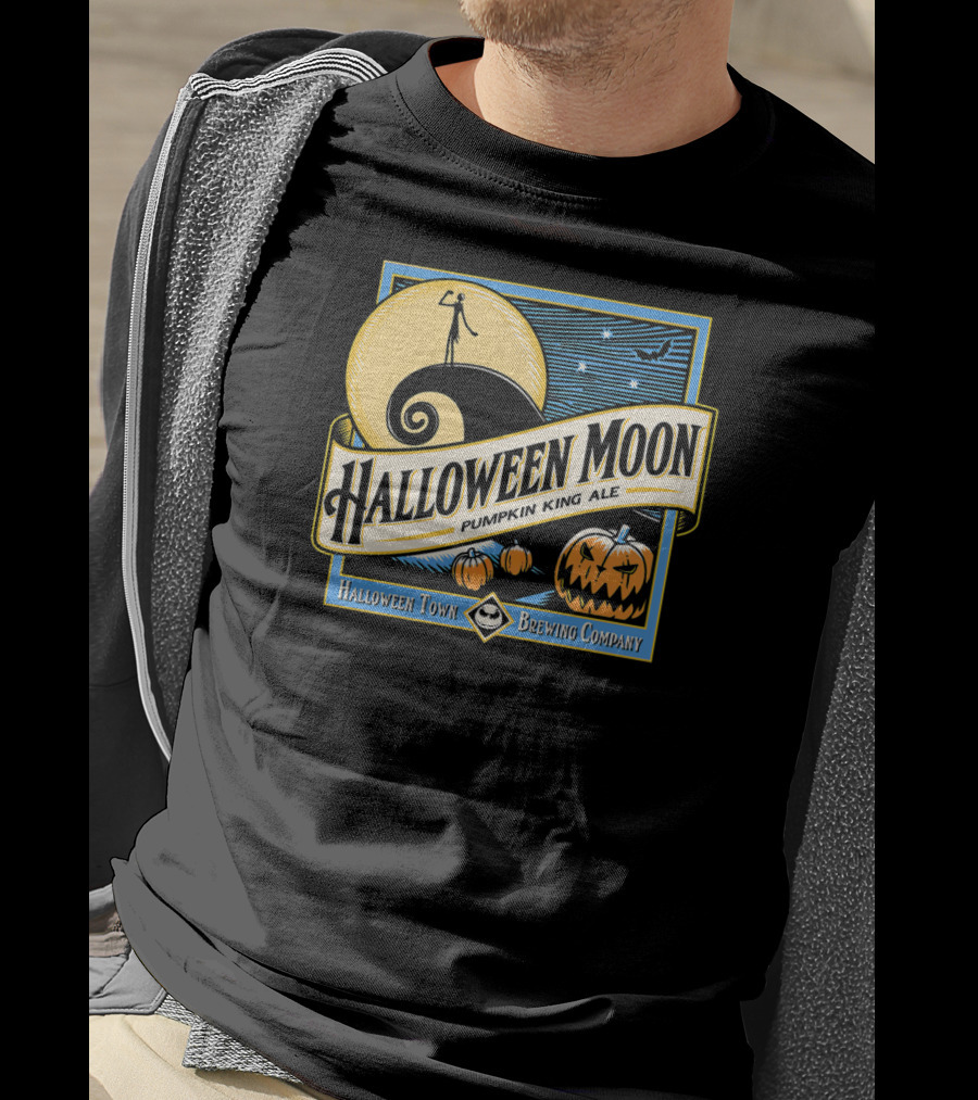 Halloween Moon Pumpkin King Ale Halloween Town Brewing Company T-Shirt