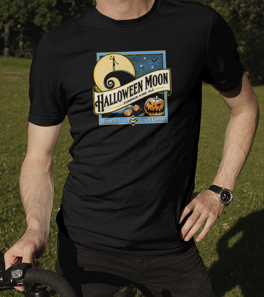 Halloween Moon Pumpkin King Ale Halloween Town Brewing Company T-Shirt