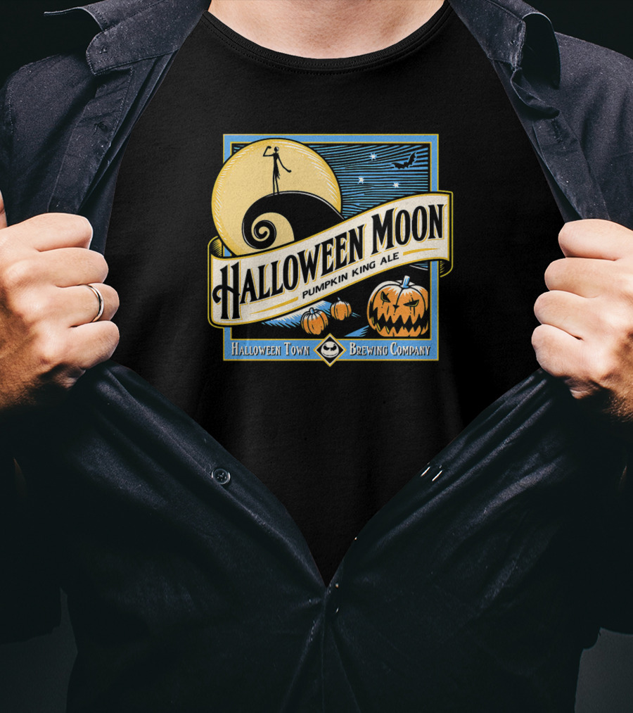 Halloween Moon Pumpkin King Ale Halloween Town Brewing Company T-Shirt