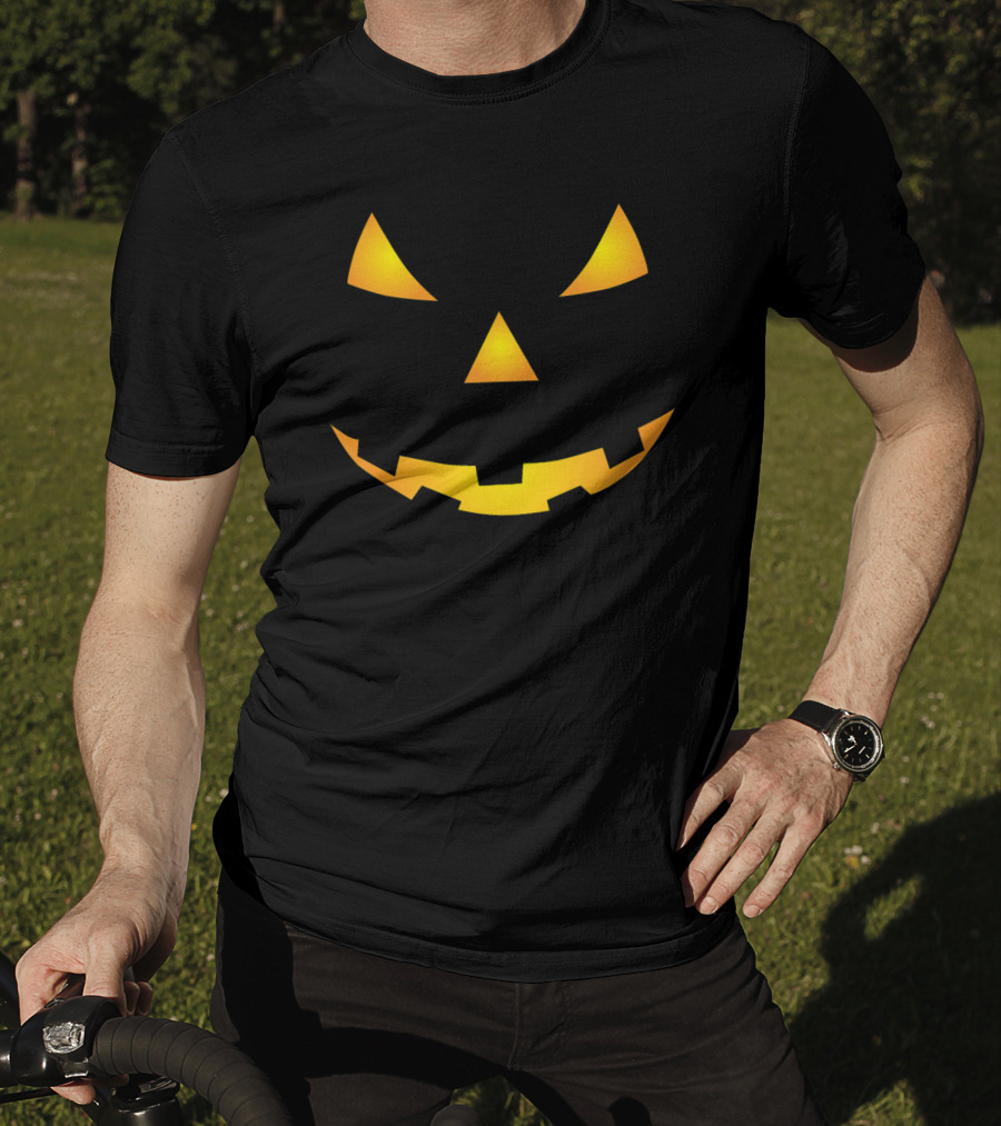 Halloween Pumpkin Face Glowing Smile T-Shirt