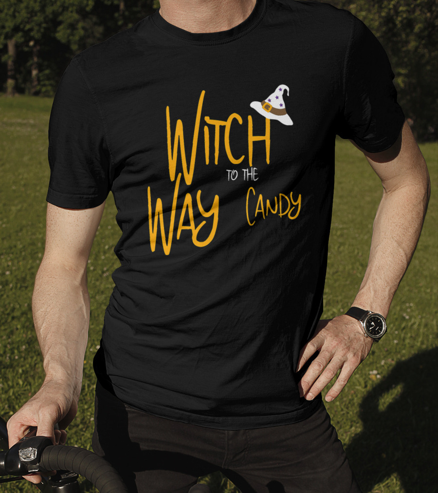 Witch Way To The Candy Halloween Witch T-Shirt