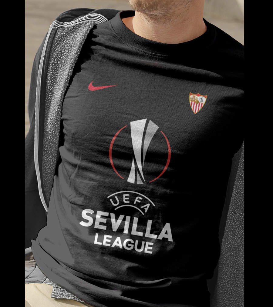 UEFA Sevilla League Logo Sevilla FC Badge T-Shirt