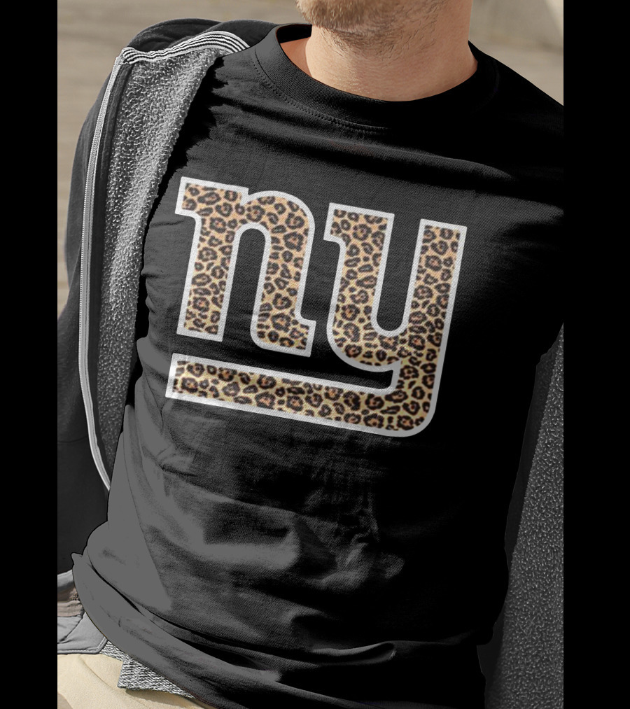 NY Giants Leopard Print T-Shirt