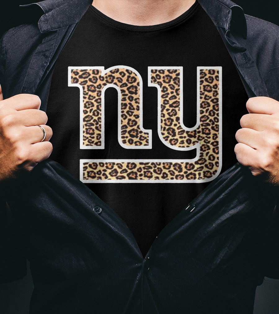 NY Giants Leopard Print T-Shirt