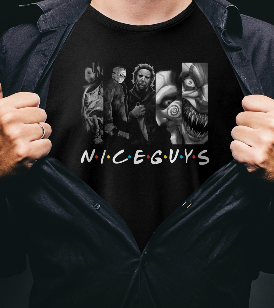 Horror Movies Characters Nice Guys Friends T-Shirt