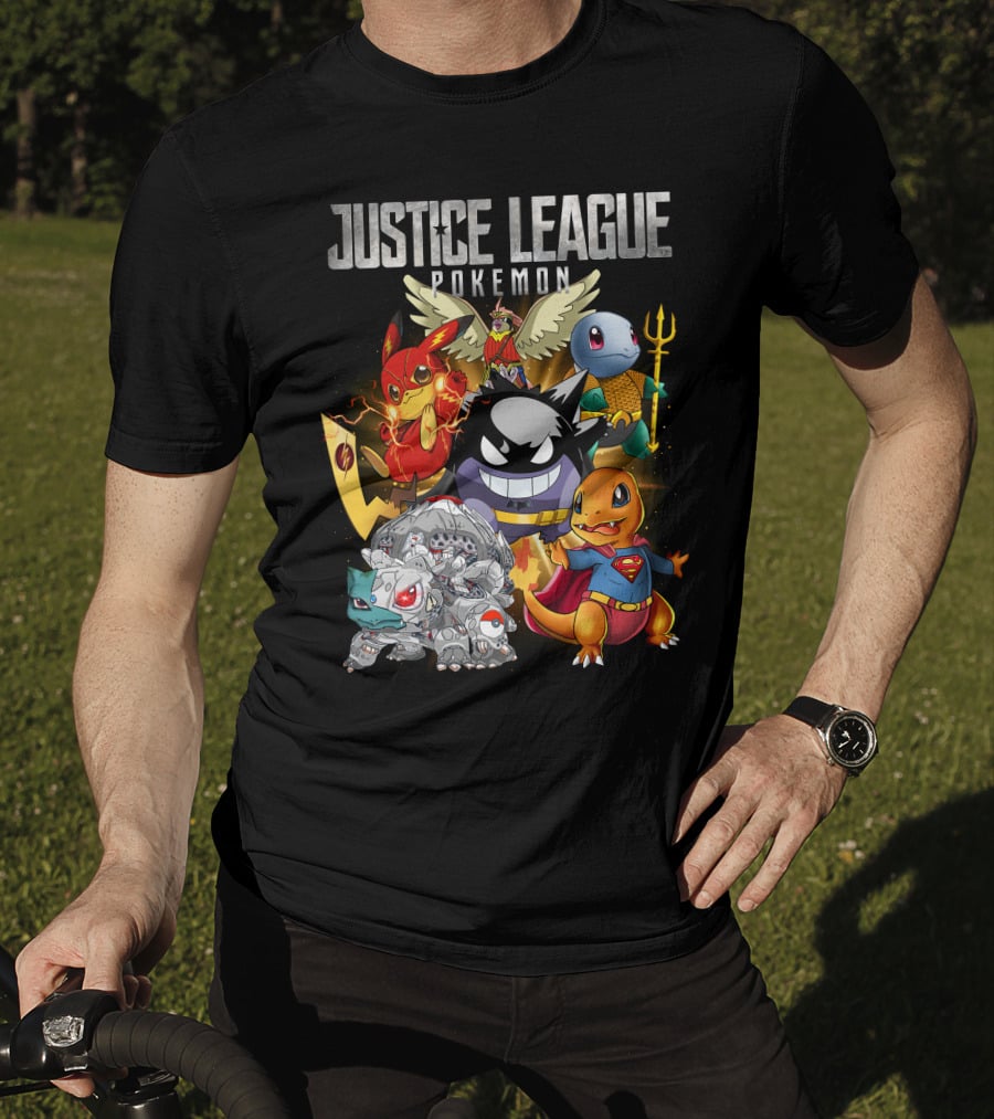 Justice League Pokemon Mashup Characters T-Shirt