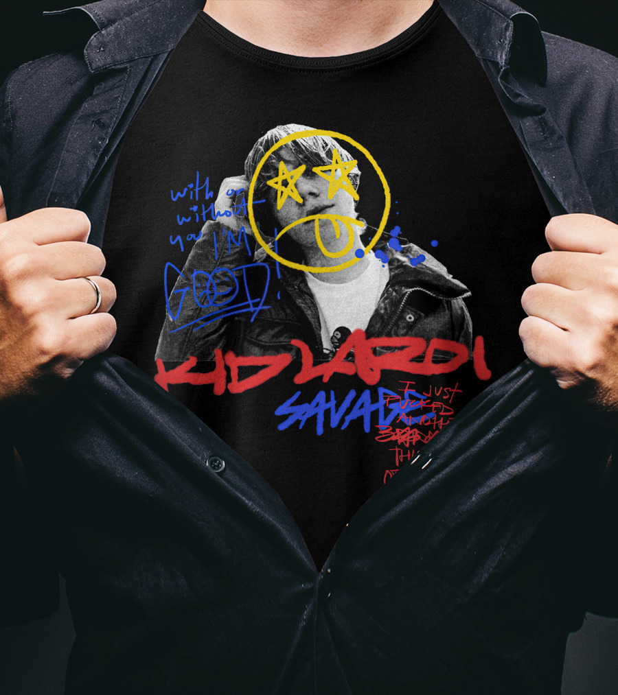 Kid Laroi Savage Thinking Of You Star Face Graffiti T-Shirt