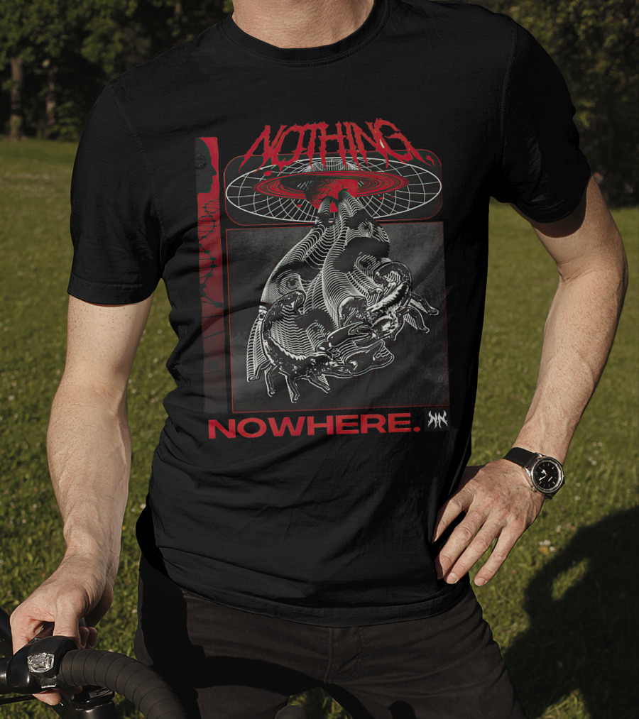 NOTHING NOWHERE 3D Abstract Creatures Red And Black T-Shirt