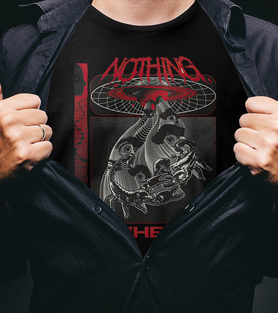 NOTHING NOWHERE 3D Abstract Creatures Red And Black T-Shirt