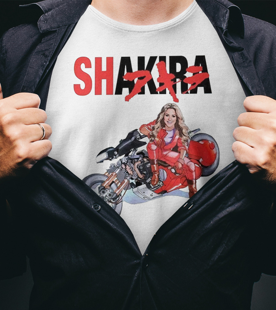 SHAKIRA Akira Anime Motorcycle Rider T-Shirt