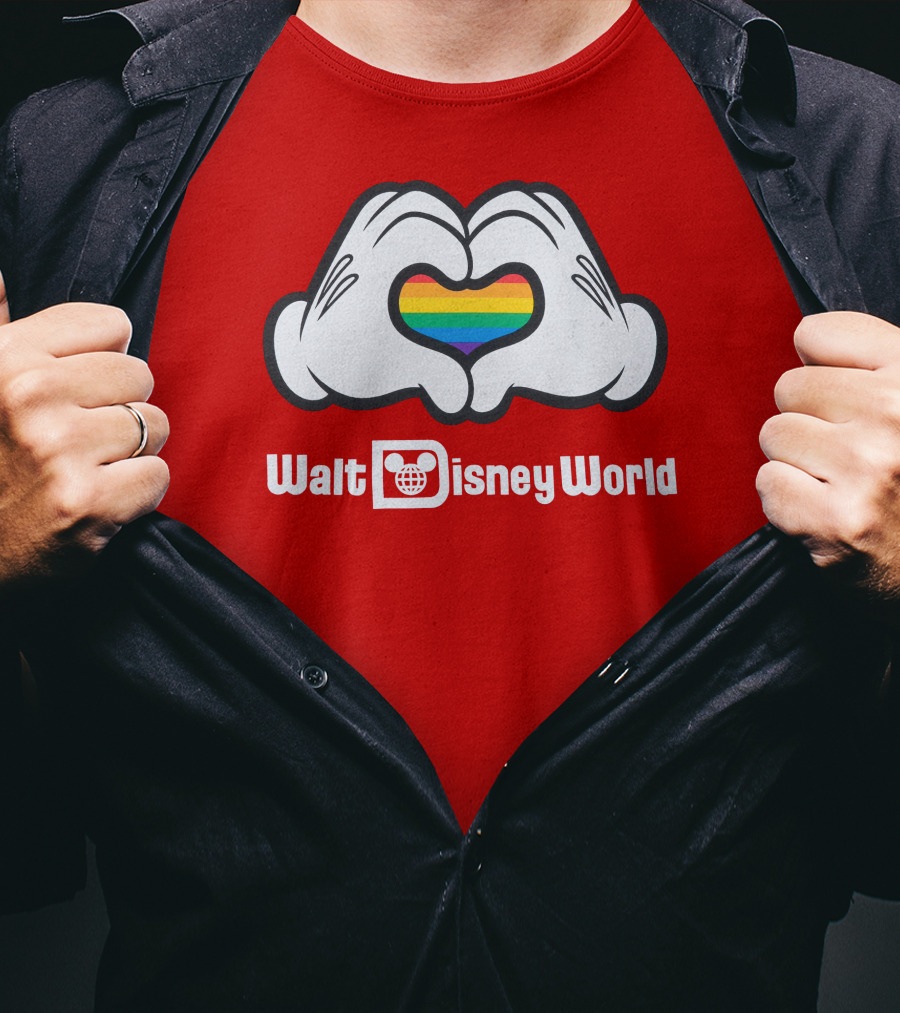Walt Disney World Pride Heart Hands Rainbow T-Shirt