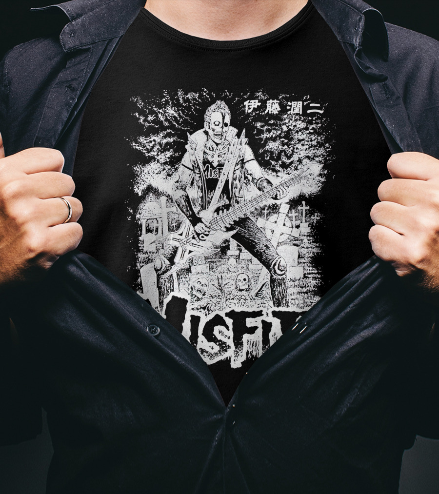 MISFITS Junji Ito Merch Font T-Shirt