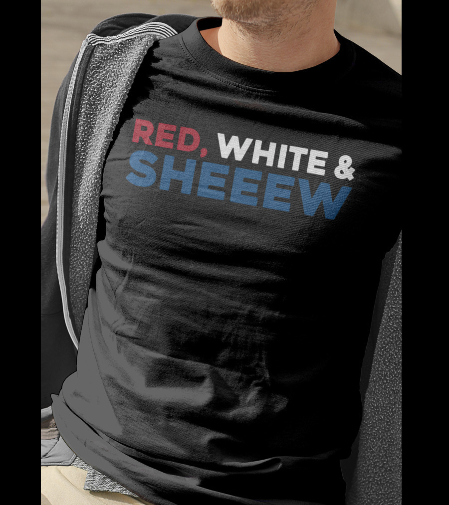 RED, WHITE And SHEEEW Beef Cake Merch T-Shirt