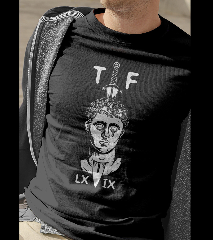 T F LX IX Garand Thumb Merch Roman Statue Sword T-Shirt