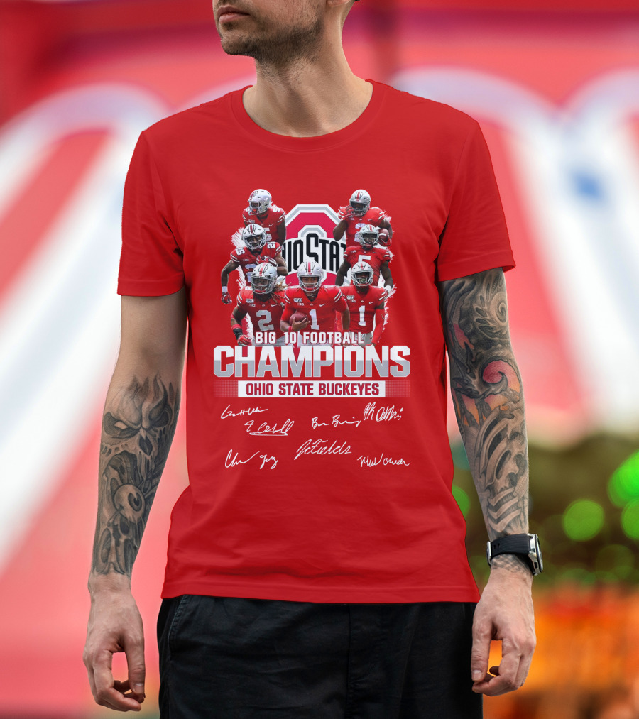 Big 10 Football Champions Ohio State Buckeyes T-Shirt