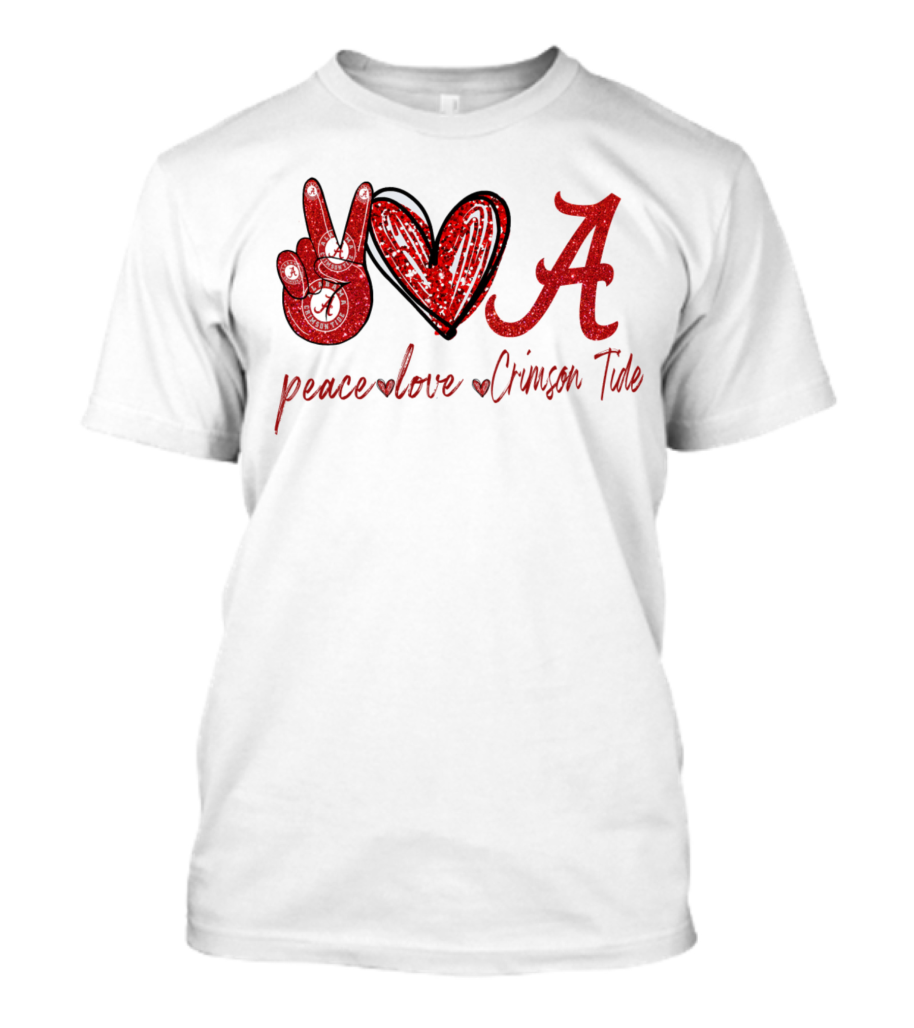 Peace Love Crimson Tide T-Shirt