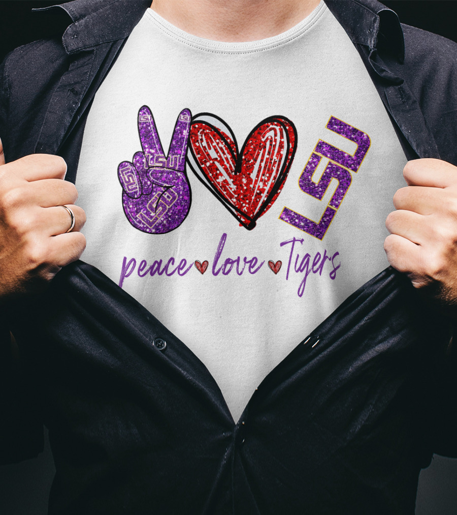 Peace Love Tigers LSU T-Shirt