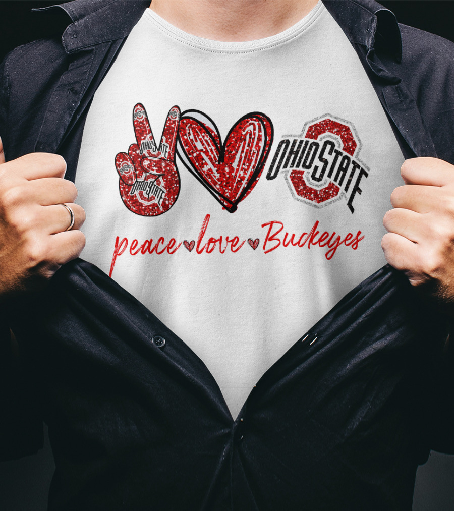 Peace Love Ohio State Buckeyes T-Shirt