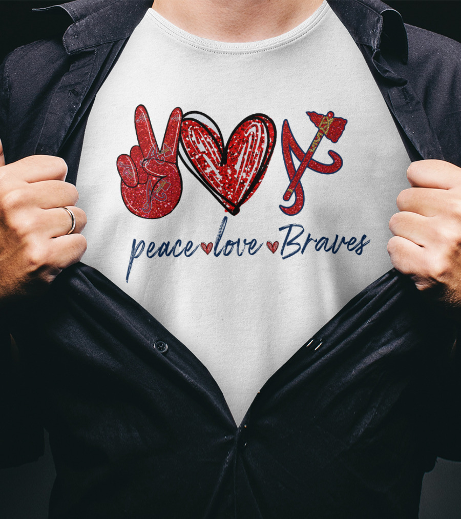 Peace Love Braves T-Shirt