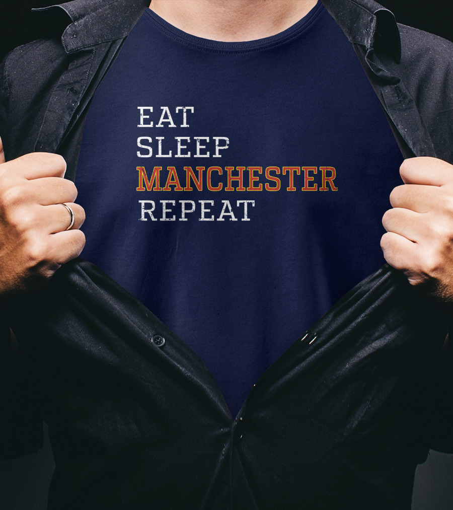 Eat Sleep Manchester Repeat T-Shirt