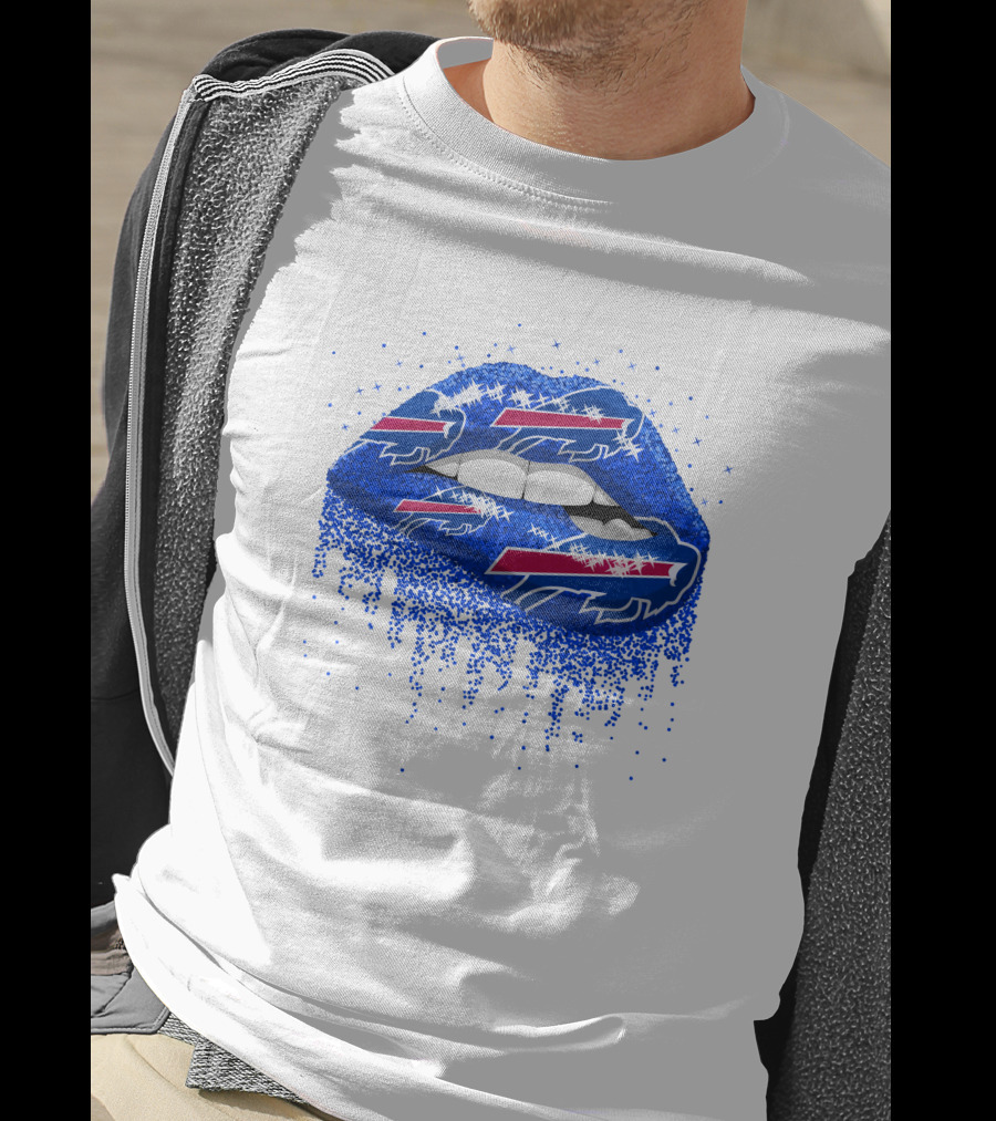 Buffalo Bills Football Team Blue Lips T-Shirt