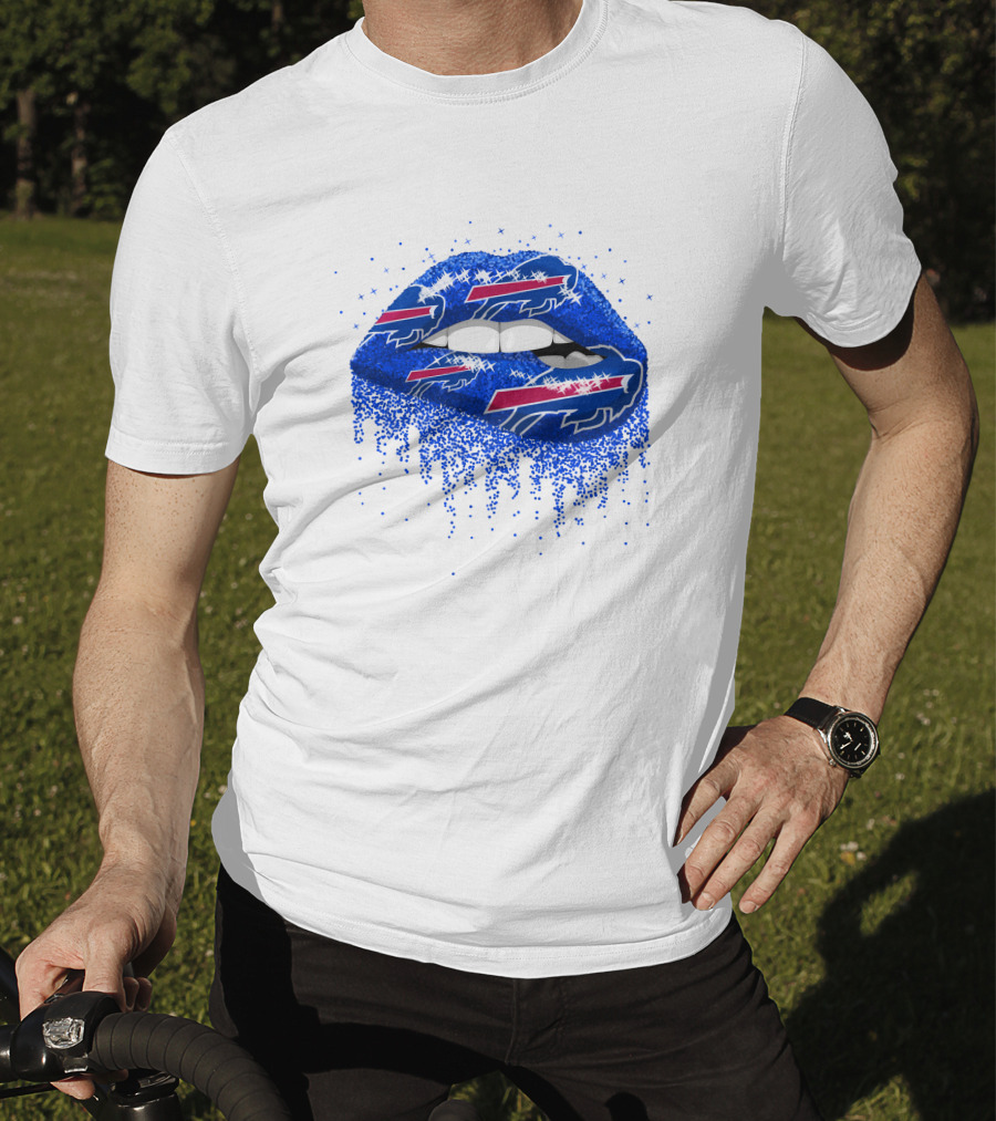 Buffalo Bills Football Team Blue Lips T-Shirt