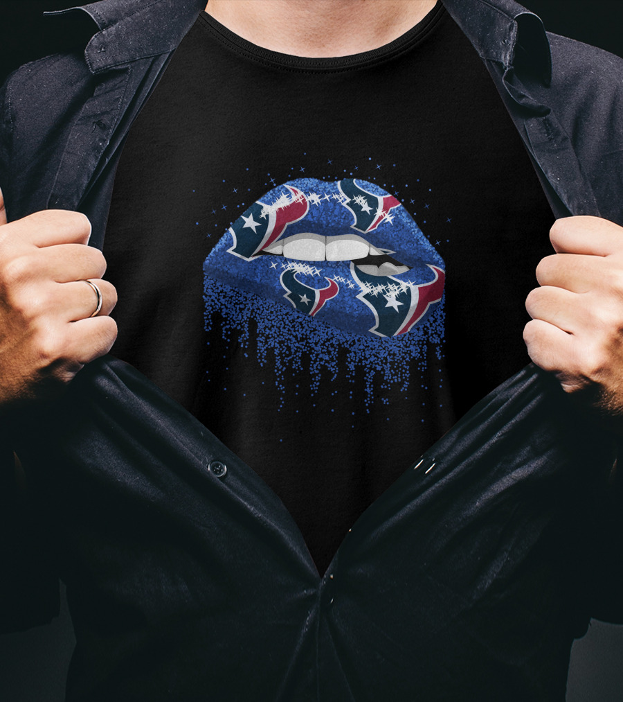 Houston Texans Dripping Lips T-Shirt