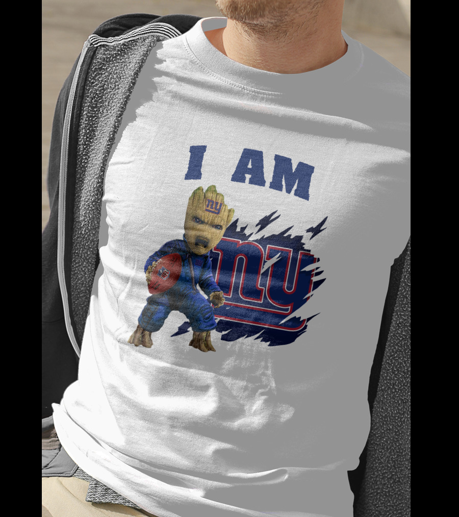 I Am Groot New York Giants NFL Football Fan T-Shirt