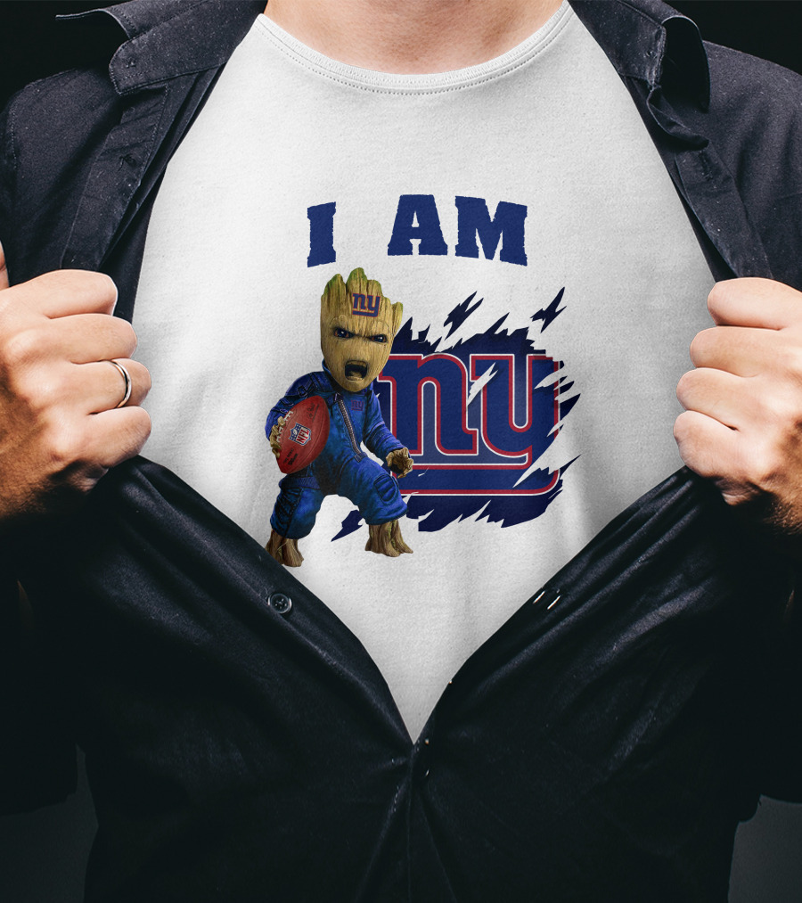 I Am Groot New York Giants NFL Football Fan T-Shirt
