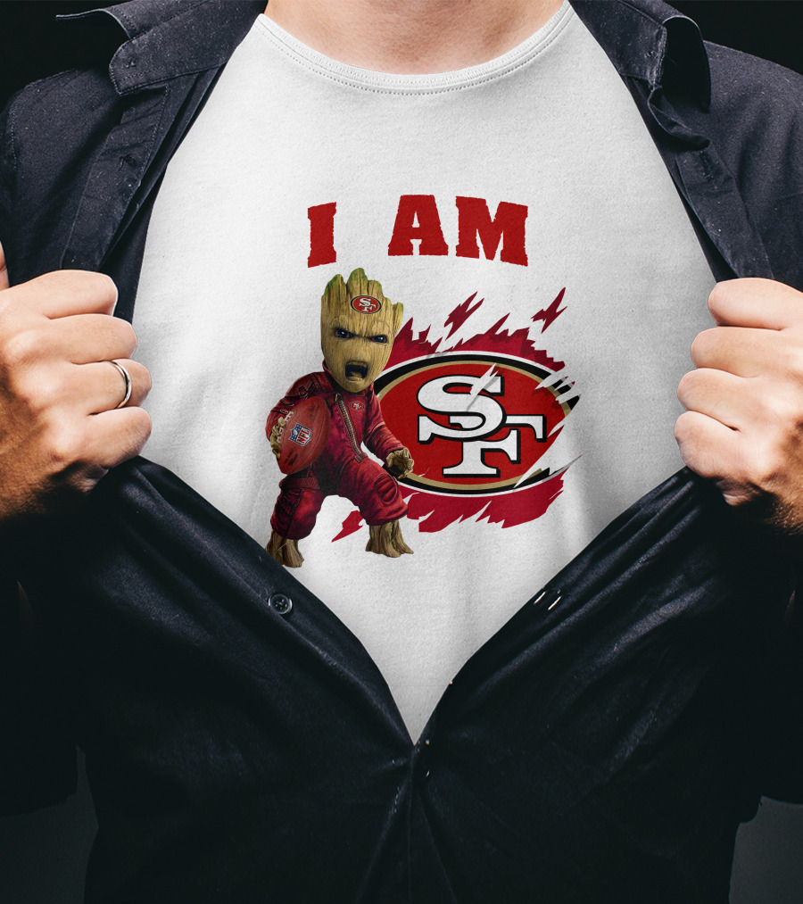 I Am Groot San Francisco 49ers Football Play T-Shirt