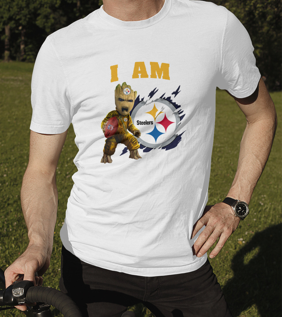 I Am Groot Steelers NFL Football Fan Gear T-Shirt