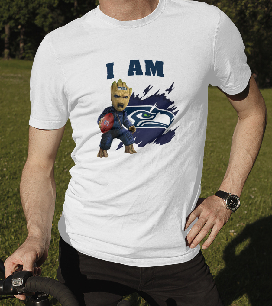 I Am Groot Seattle Seahawks Football T-Shirt