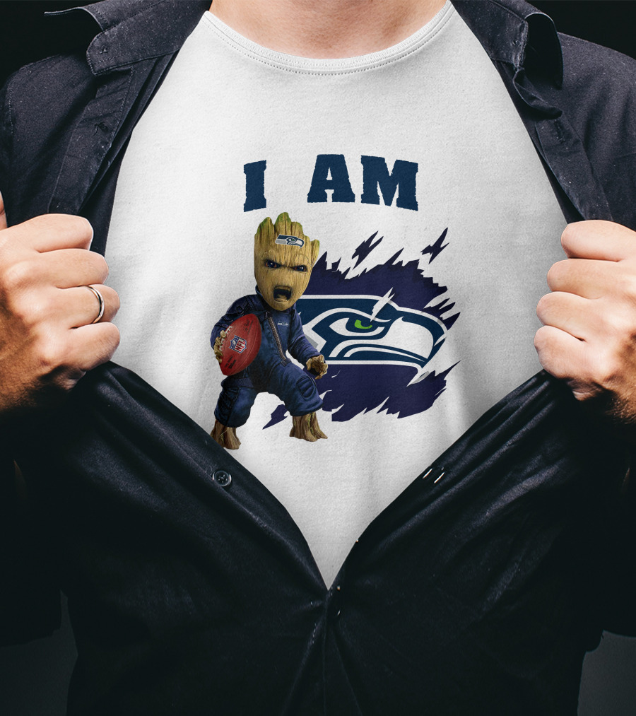 I Am Groot Seattle Seahawks Football T-Shirt