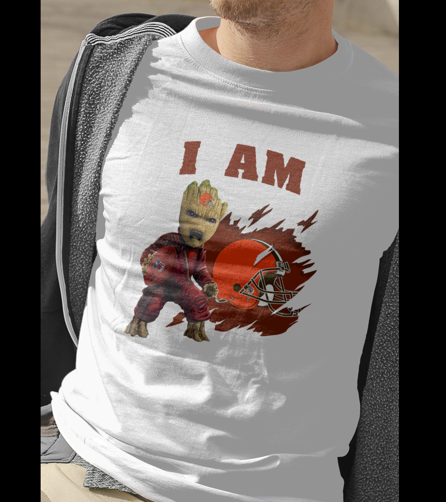 I Am Groot Cleveland Browns Football Character T-Shirt