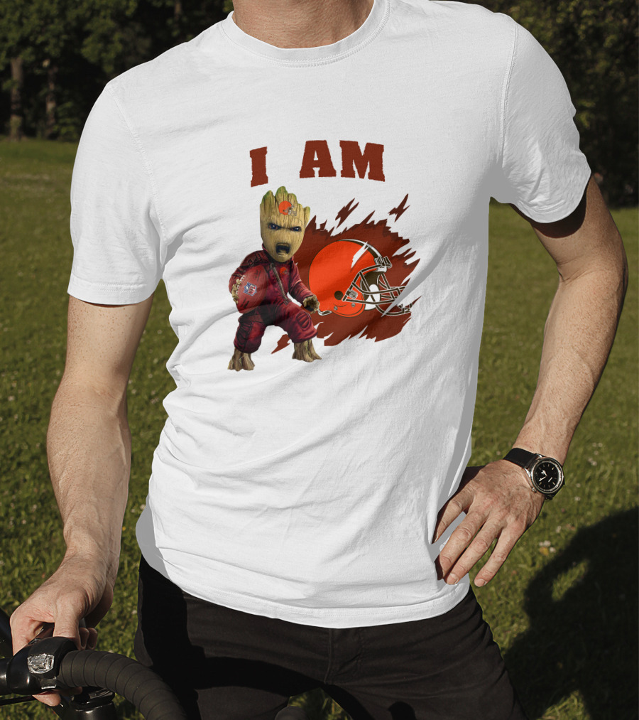 I Am Groot Cleveland Browns Football Character T-Shirt